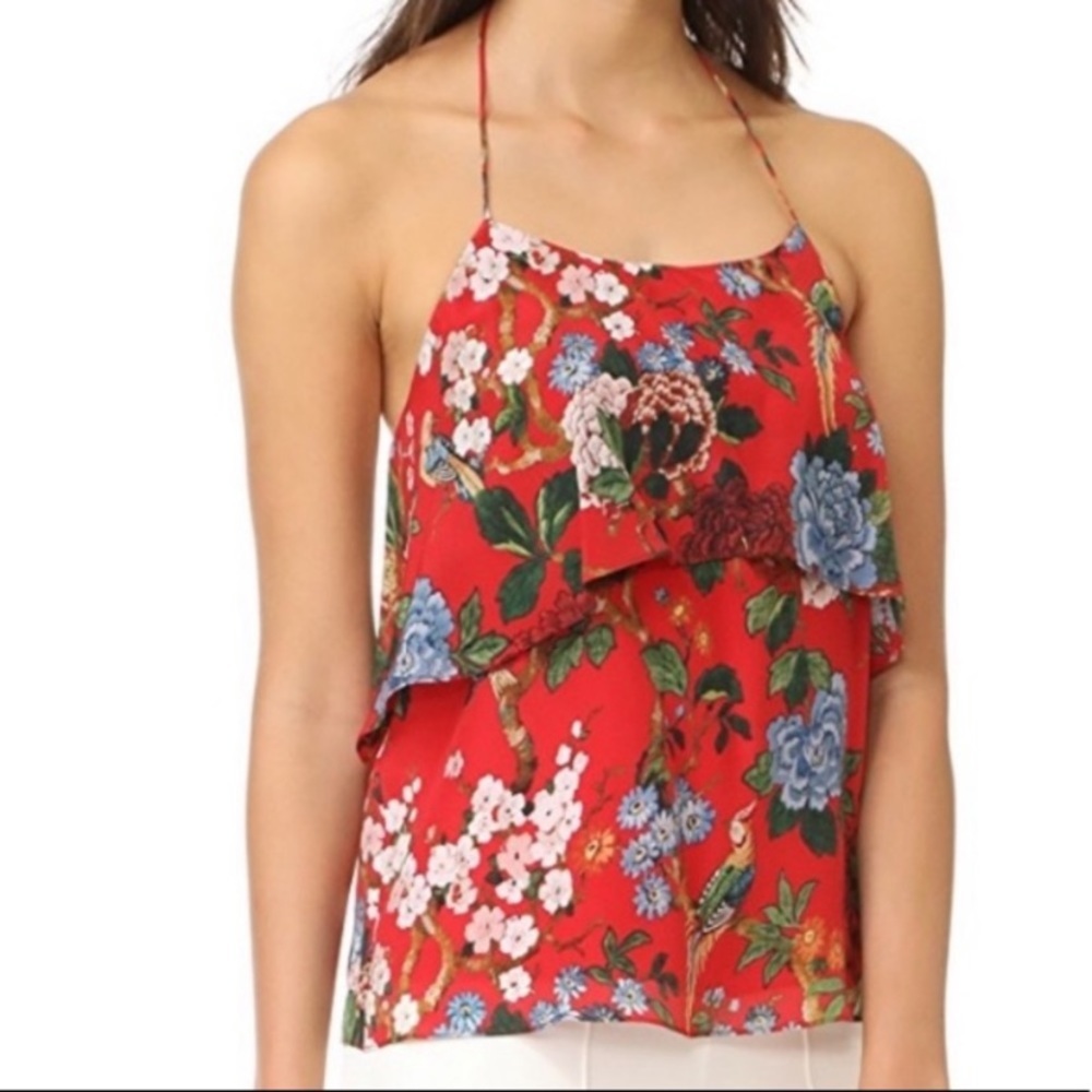 Alice + Olivia | Ruffle Floral Halter Top